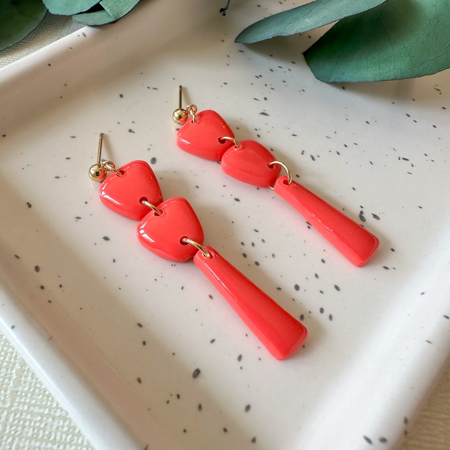 willowy drop + resin dangle | flamingo