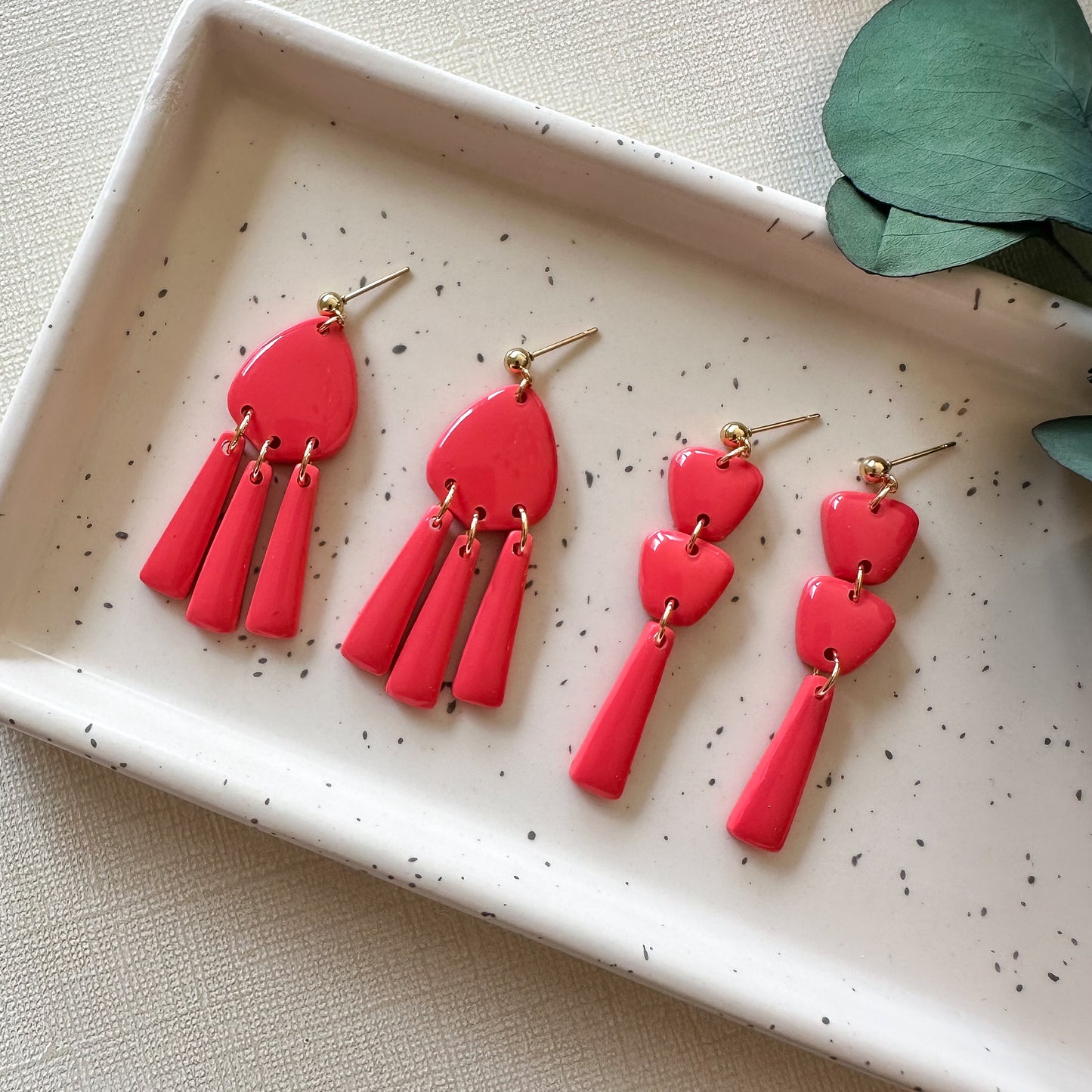 willowy drop + resin dangle | flamingo