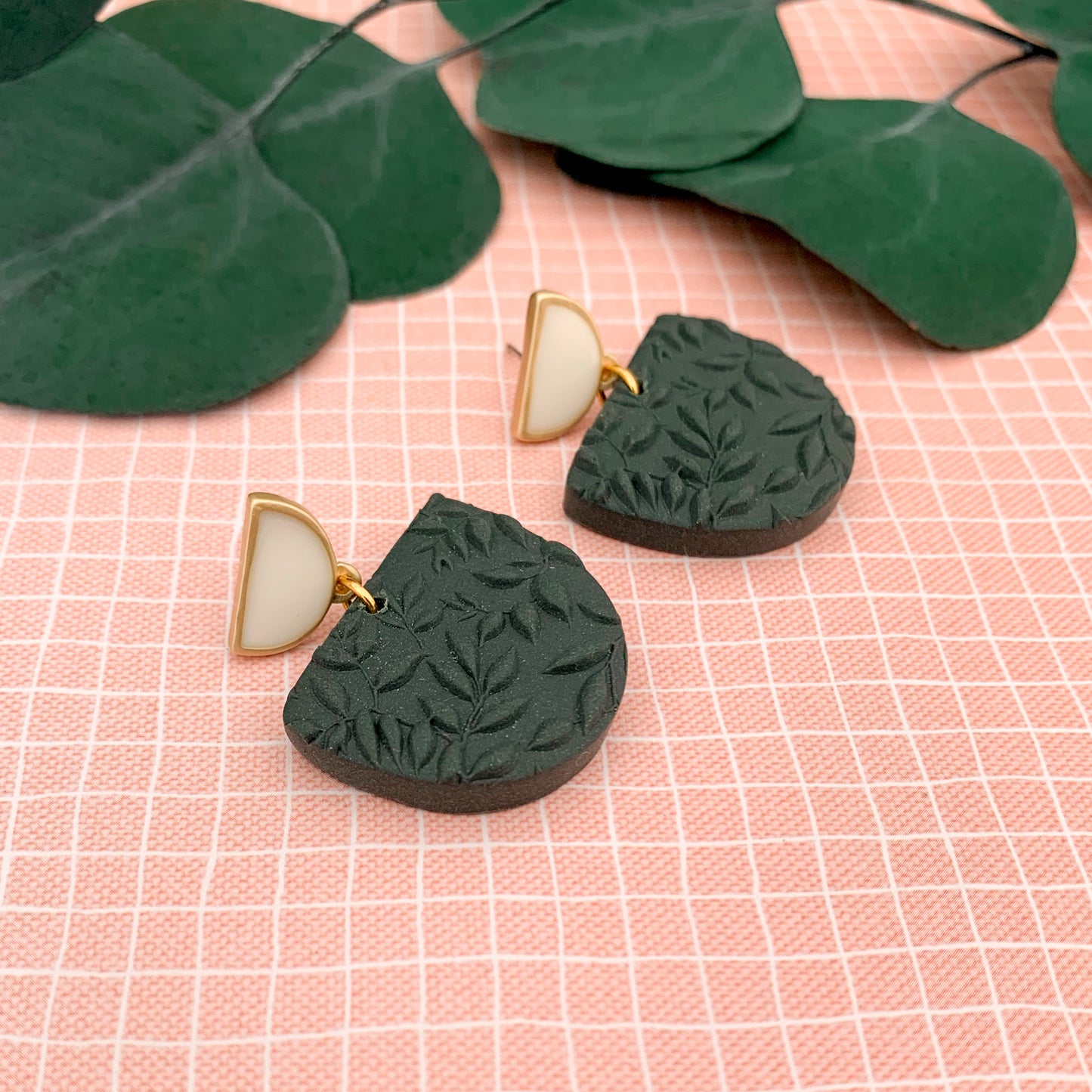 low arch textured dangle earrings + bezel stud | juniper