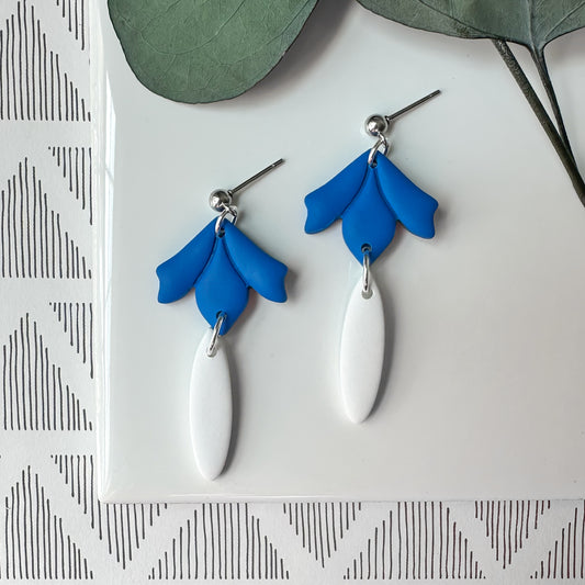 single dangle | honolulu blue & white