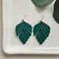 leaf textured dangle | evergreen