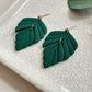 leaf textured dangle | evergreen