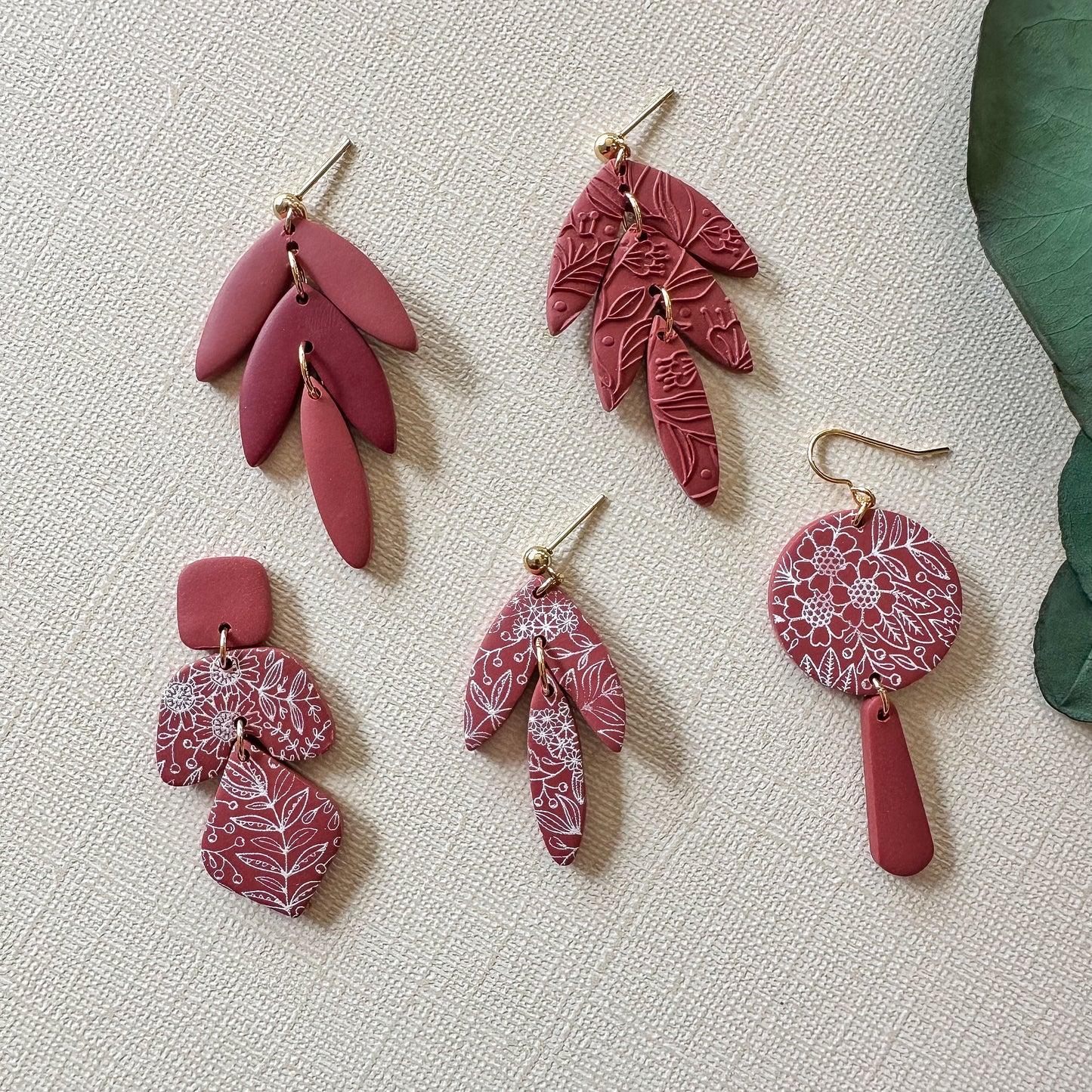 drop painted dangle | desert rose