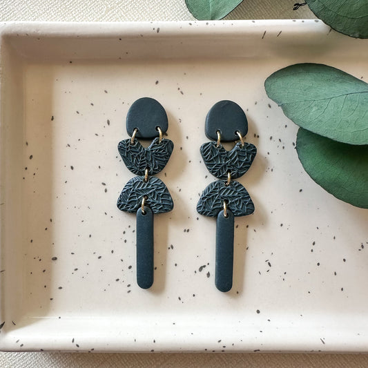 willowy textured dangle | midnight