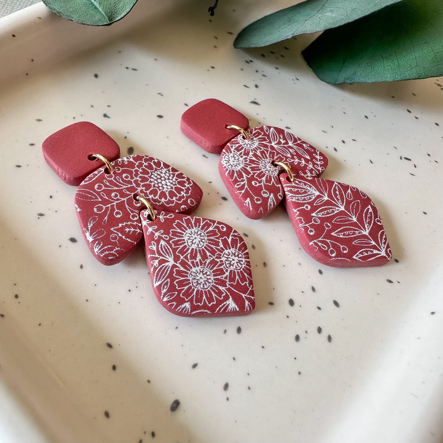 drop painted dangle | desert rose