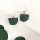 low arch textured dangle earrings + bezel stud | juniper