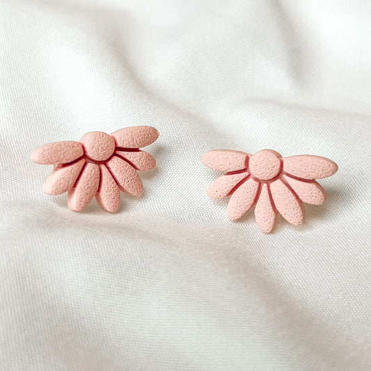 floral textured studs | petal