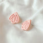 triple loop textured stud | petal