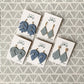 gold nested textured dangle | dusty blue