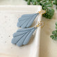 flare textured dangle | dusty blue