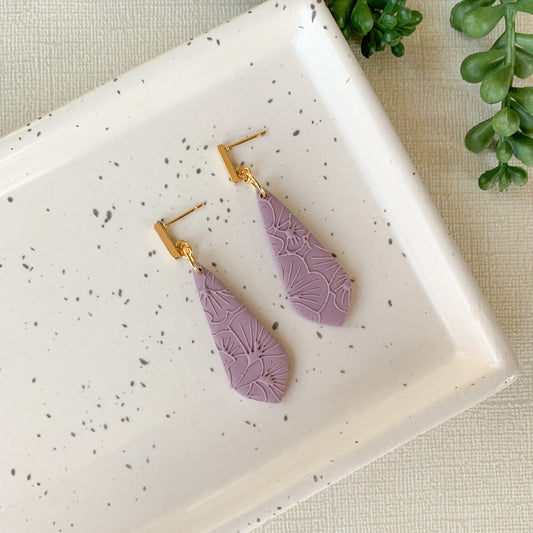 textured dangle | mauve