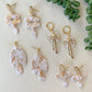 gold fleck + resin marquise dangle