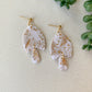 gold fleck + resin dangle