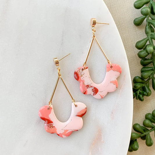 floral arch marble + resin dangle